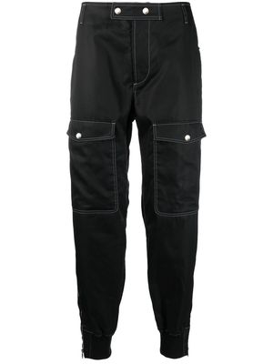 Alexander McQueen tapered-leg cargo trousers - Black