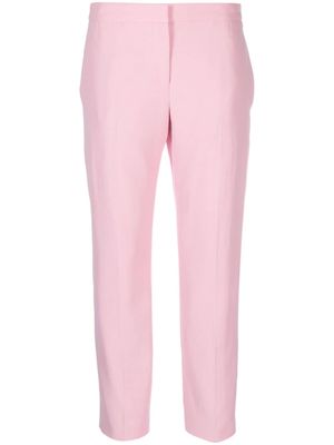 Alexander McQueen tapered-leg cropped trousers - Pink
