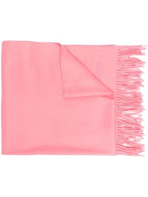 Alexander McQueen tasselled logo-embroidered scarf - Pink