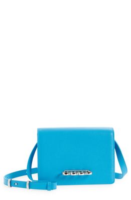 Alexander McQueen The Four Ring Leather Shoulder Bag in Cerulean
