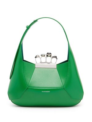 Alexander McQueen The Jewelled Hobo leather shoulder bag - Green