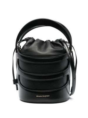 Alexander McQueen The Rise leather bucket bag - Black