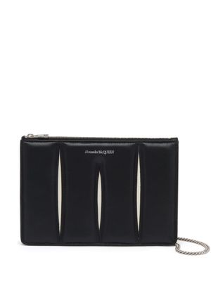 Alexander McQueen The Slash leather clutch bag - Black