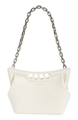 Alexander McQueen The Small Peak Leather Shoulder Bag in 9210 Soft Ivory