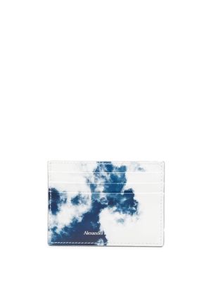 Alexander McQueen tie-dye cardholder - White