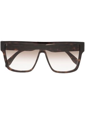 Alexander McQueen tortoiseshell square-frame sunglasses - Brown