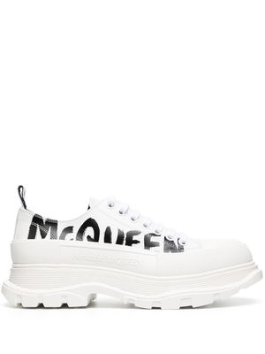 Alexander McQueen Tread Slick Graffiti-print sneakers - White