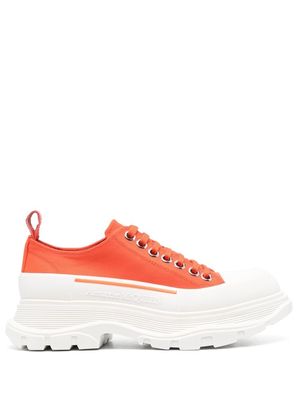 Alexander McQueen Tread-Slick Lace-Up canvas sneakers - Orange