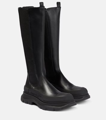 Alexander McQueen Tread Slick leather knee-high boots