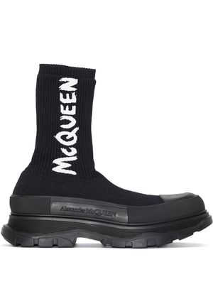Alexander McQueen Tread sock-style boots - Black