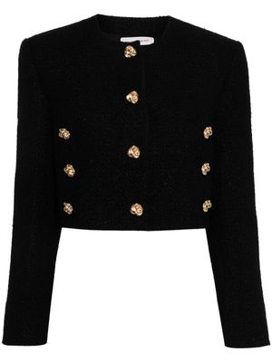 Alexander McQueen tweed cropped jacket - Black