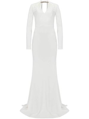 Alexander McQueen twisted crystal-embellished gown - White
