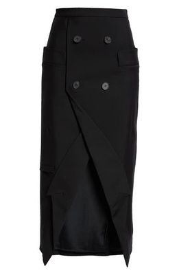Alexander McQueen Upside Down Tuxedo Skirt in Black