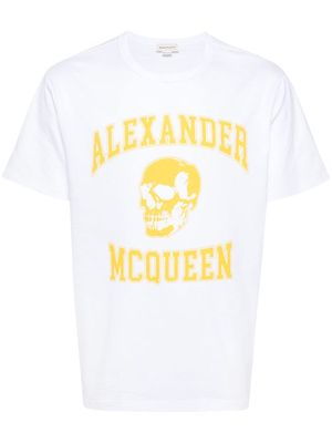 Alexander McQueen Varsity logo-print T-shirt - White