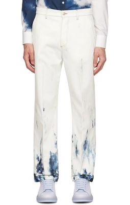 Alexander McQueen White Blue Sky Jeans