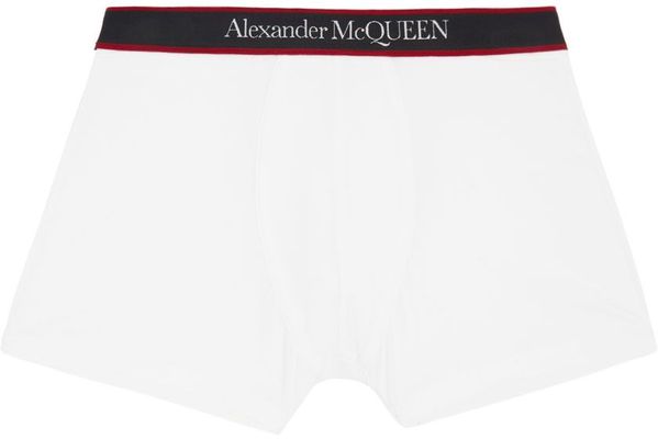 Alexander McQueen White Cotton Boxer Briefs