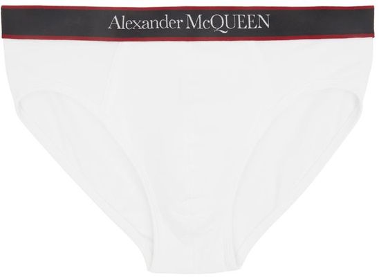 Alexander McQueen White Cotton Briefs