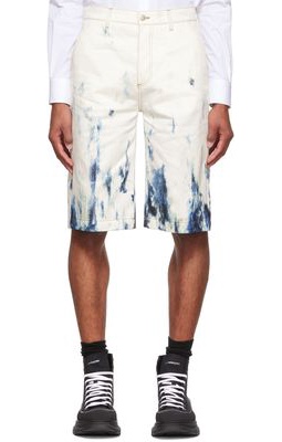 Alexander McQueen White Denim Shorts