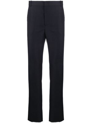 Alexander McQueen wool-blend straight-leg trousers - Blue