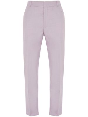 Alexander McQueen wool-blend tapered-trousers - Pink