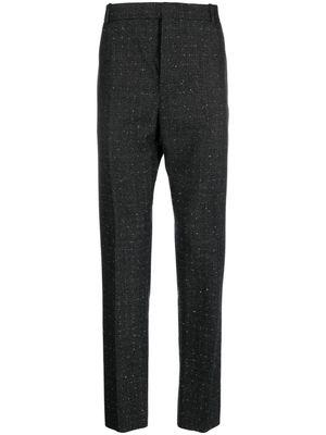 Alexander McQueen wool straight-leg trousers - Black