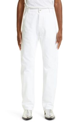 Alexander McQueen Workwear Rigid Selvedge Cargo Jeans in White