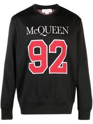 Alexander McQueen woven logo-detail sweatshirt - Black