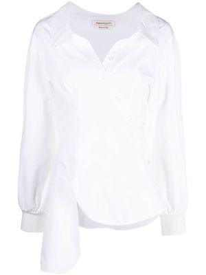 Alexander McQueen wrap style shirt - White