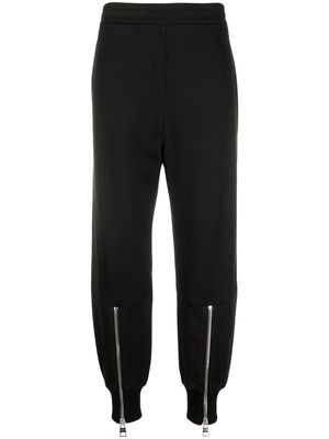 Alexander McQueen zip-detail tapered track pants - Black