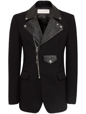 Alexander McQueen zip-fastening biker jacket - Black