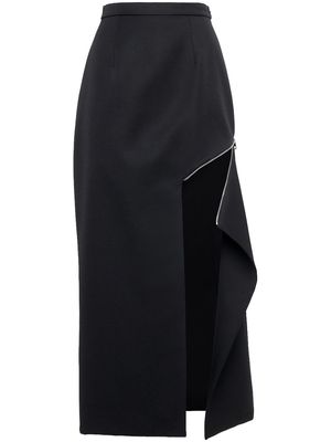 Alexander McQueen zip-slash pencil skirt - Black
