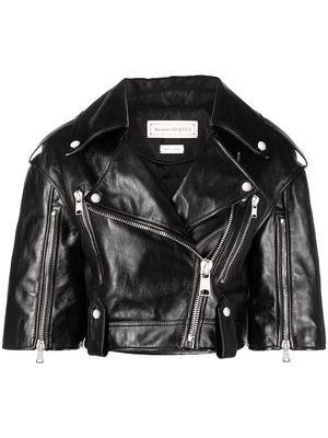 Alexander McQueen zip-up biker jacket - Black