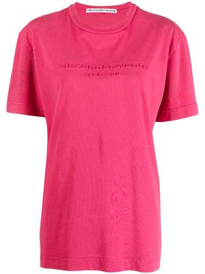 Alexander Wang 3D-logo cotton T-Shirt - Pink