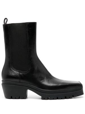Alexander Wang 55mm square-toe leather boots - Black