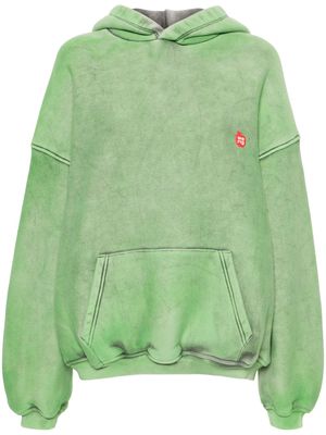 Alexander Wang apple-appliqué cotton blend hoodie - Green