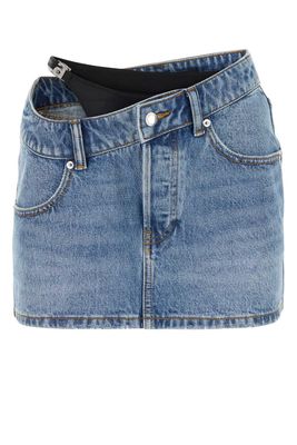 Alexander Wang Asymmetric Bikini Layer Mini Denim Skirt