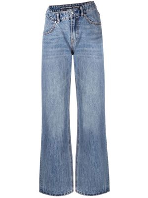 Alexander Wang asymmetric-waist denim jeans - Blue
