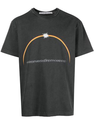 Alexander Wang backlit logo-print T-shirt - Black