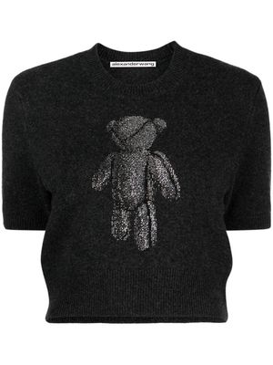 Alexander Wang Beiress crystal-embellished T-shirt - Grey