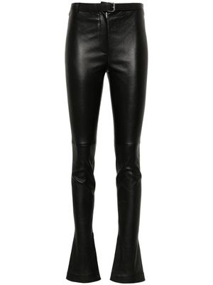 Alexander Wang belted leather leggings - Black