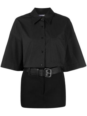 Alexander Wang belted shirt minidress - Black