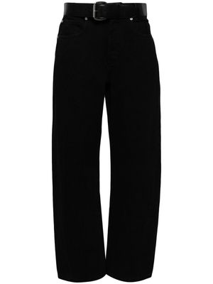 Alexander Wang belted-waist wide-leg trousers - Black