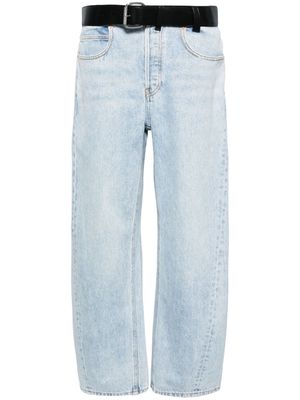 Alexander Wang belted-waist wide-leg trousers - Blue