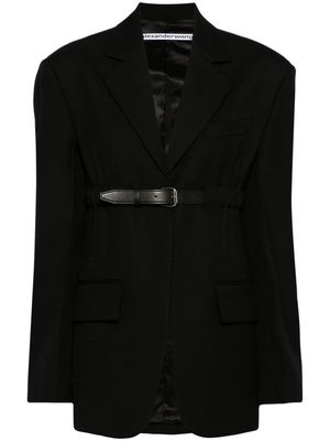Alexander Wang belted wool blazer - Black