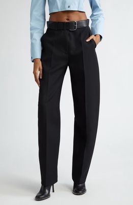 Alexander Wang Belted Wool Pants in Black