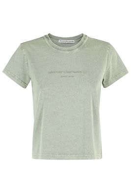 Alexander Wang Bi-color Acid Shrunken Tee With Embossed Logo