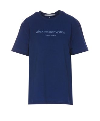 Alexander Wang Bi-color Glitter Logo T-shirt