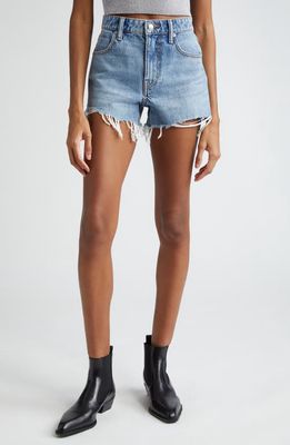Alexander Wang Bite Denim Shorts in Vintage Light Indigo