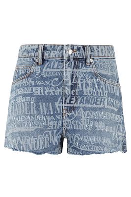 Alexander Wang Bite Short - Shredded Newsprint Logo