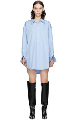 Alexander Wang Blue Shirt Minidress